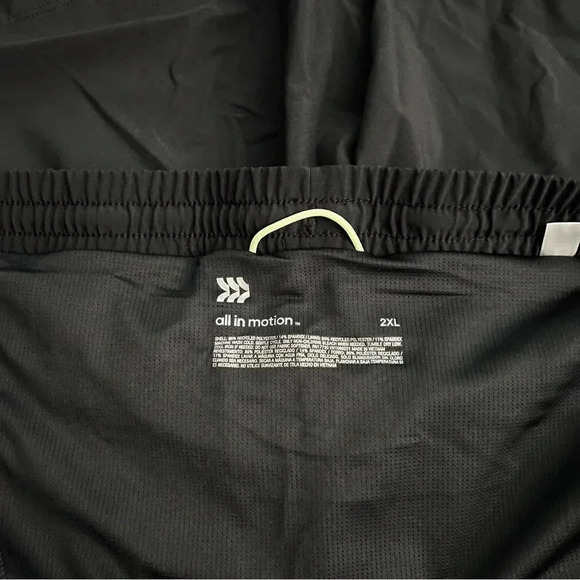 Sport Shorts Size 2XL W (44-46) 7" Inseam  All In Motion Black Built-In Shorts - Picture 9 of 9